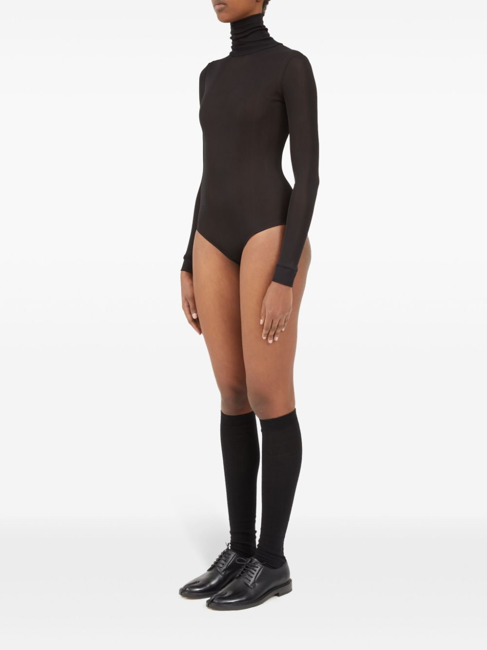 Maison Margiela Signature Four-Stitch Logo Roll Neck Top Black black