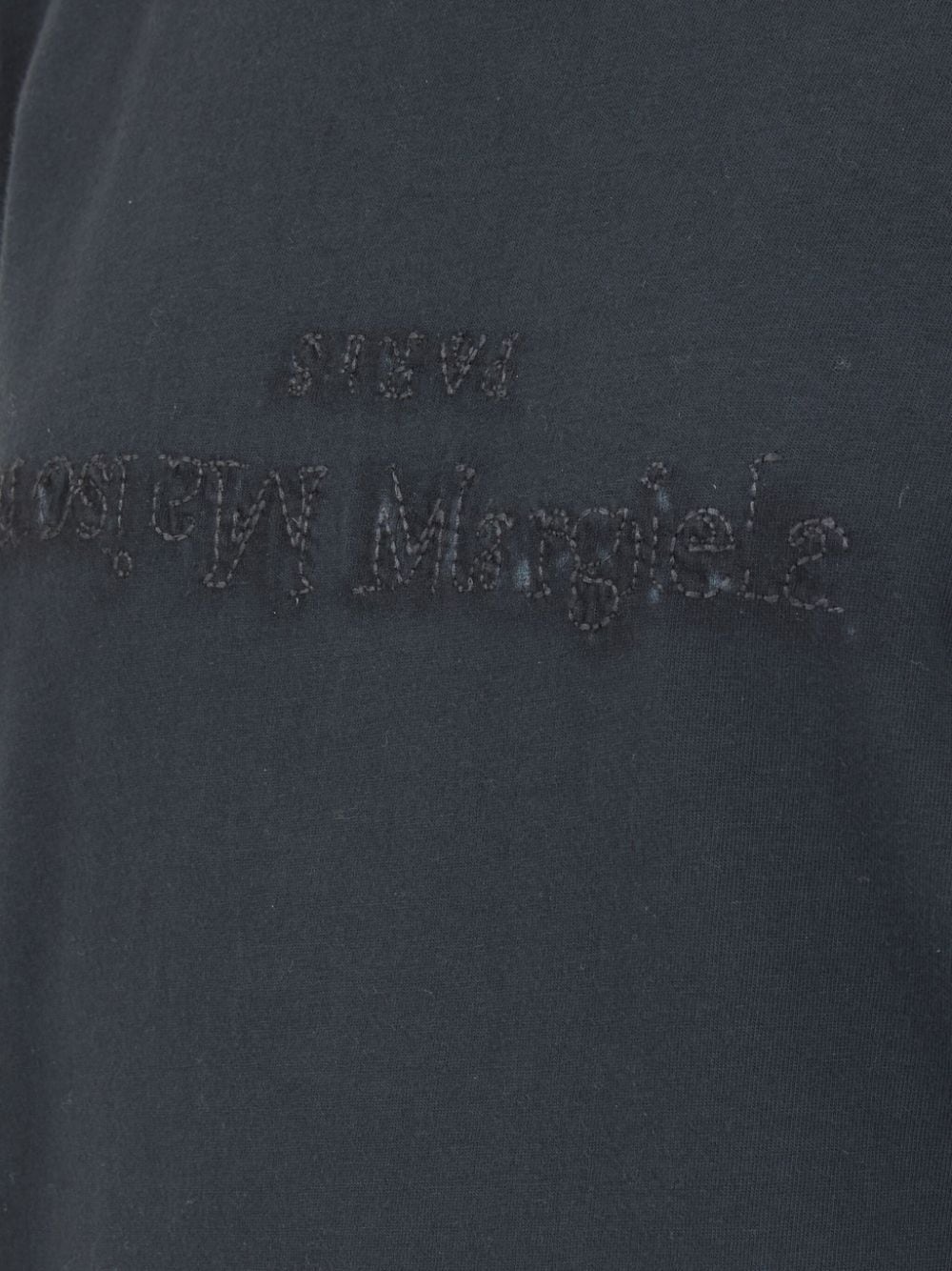 Maison Margiela Embroidered Four-Stitch Cotton T-Shirt Black black