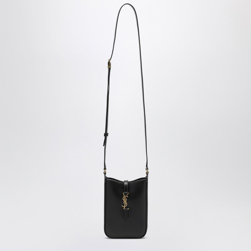Saint Laurent Black Smooth Leather 5 to 7 Mini Crossbody Bag Black
