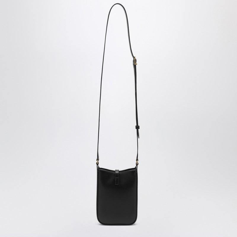 Saint Laurent Black Smooth Leather 5 to 7 Mini Crossbody Bag Black