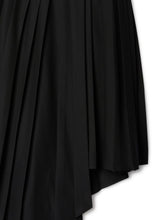 Off White Pleated Asymmetric Tech Drill Skirt Black
