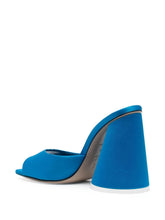 The Attico Luz 105 Satin Mules Clear Blue