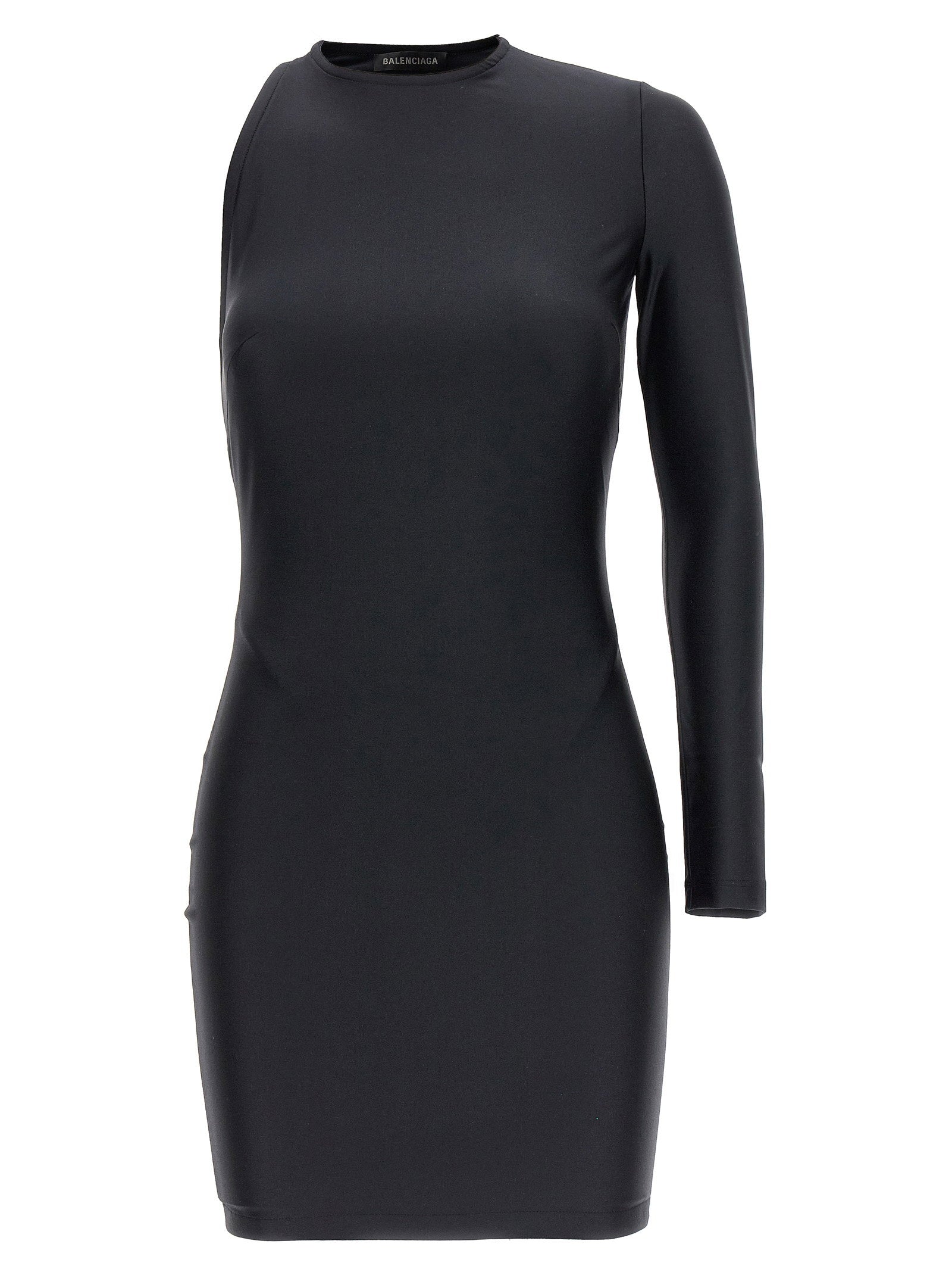 Balenciaga Cut-out One Shoulder Dress Black