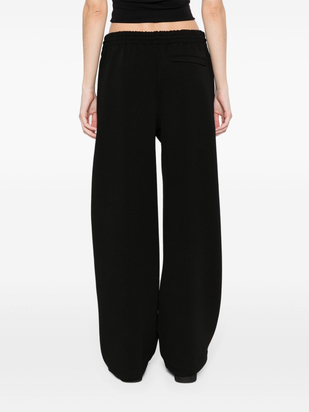 Wardrobe.Nyc Ribbed Knit Straight-Leg Trousers Black Black