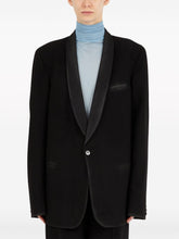 Maison Margiela Signature Wool Shawl Collar Jacket Black