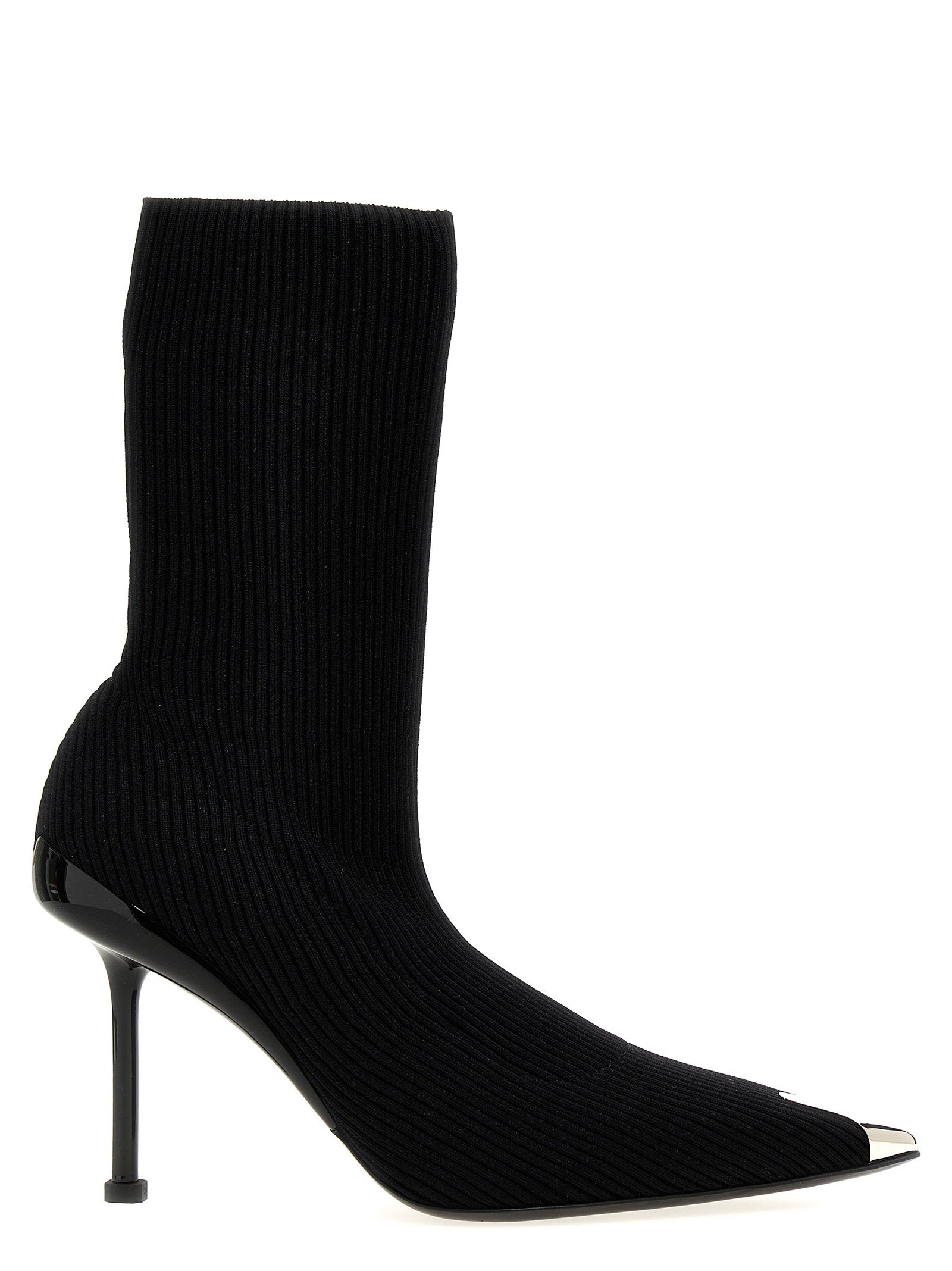 Alexander McQueen Slash Ankle Boots Black