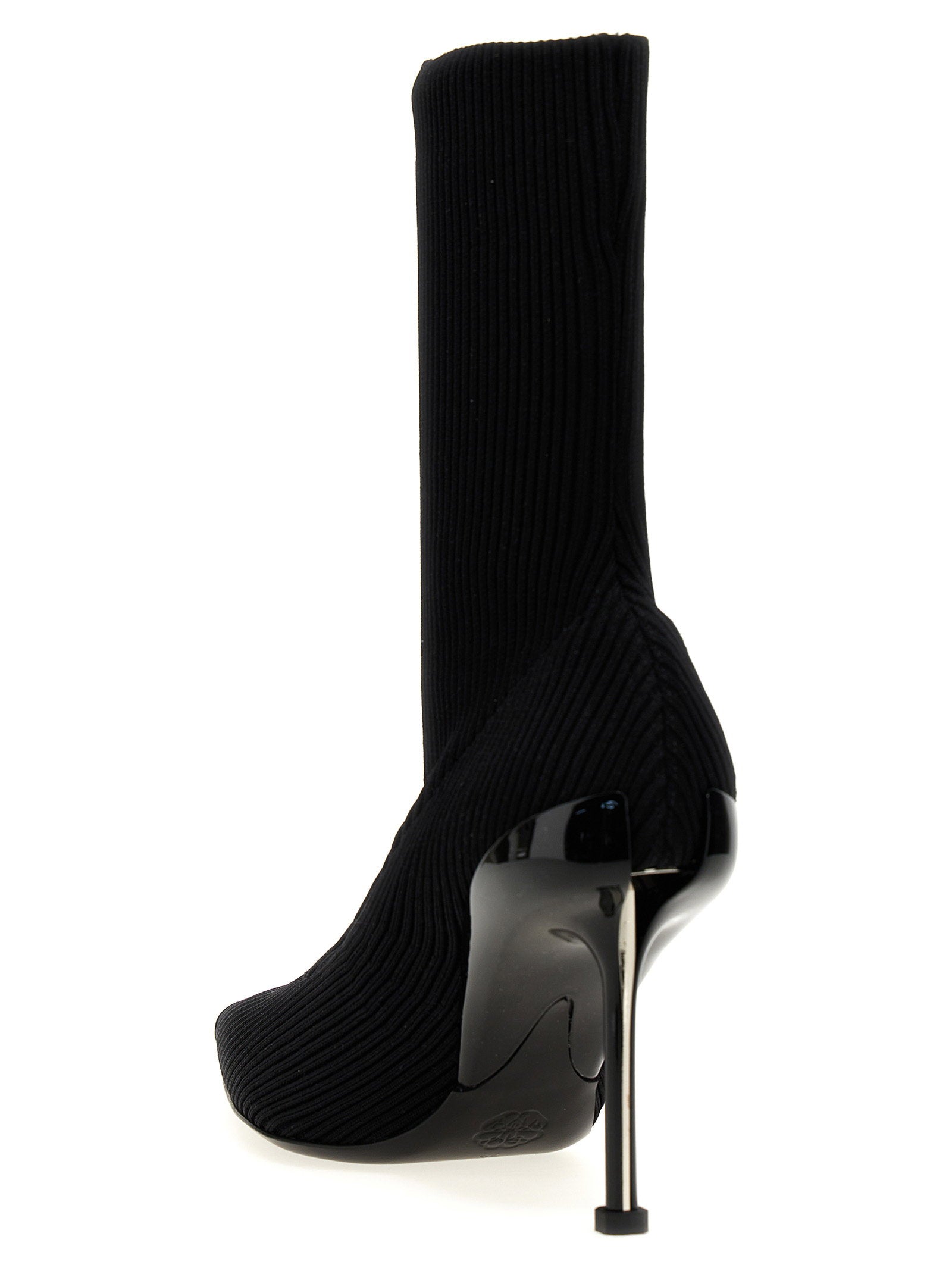 Alexander McQueen Slash Ankle Boots Black
