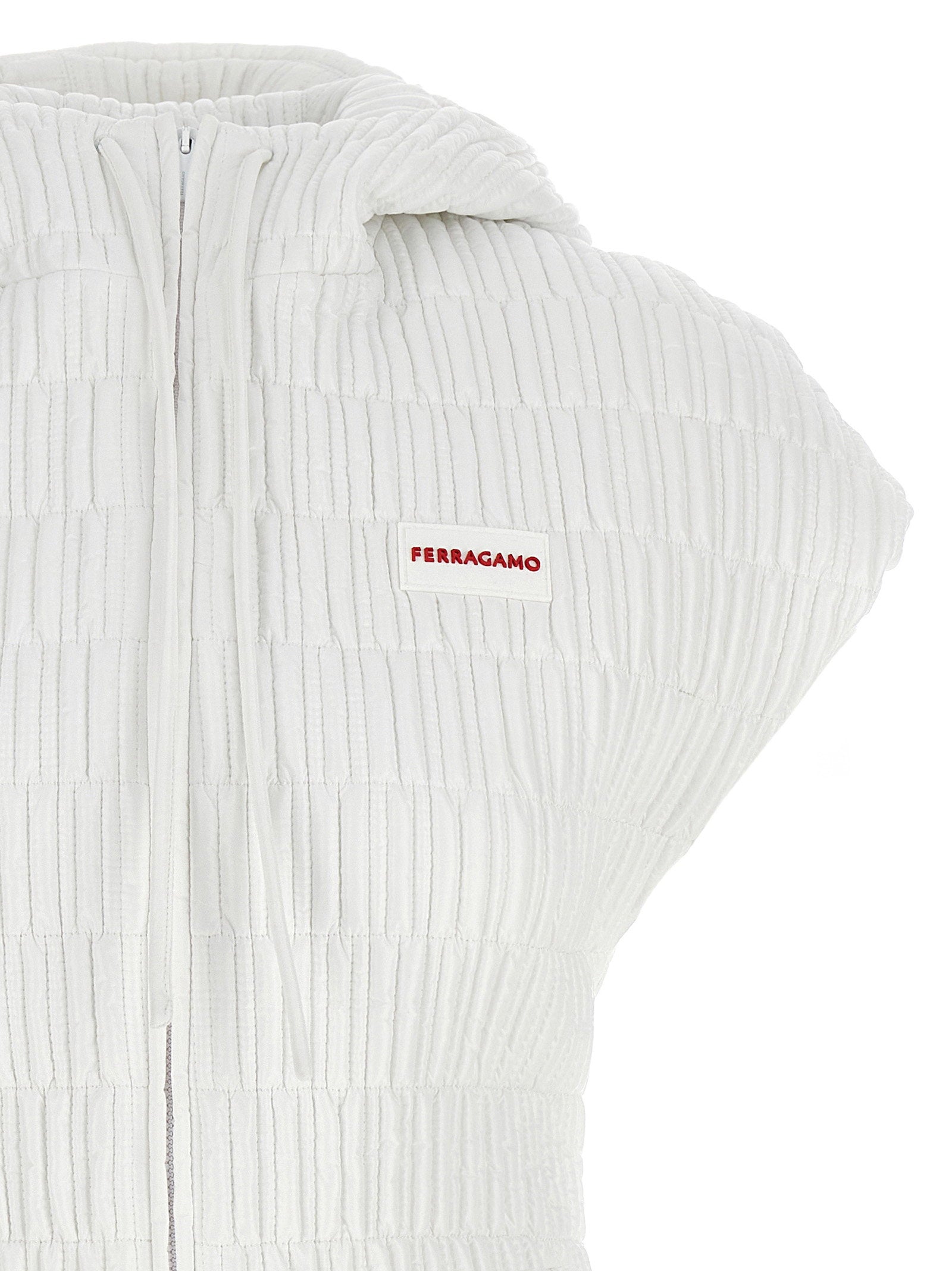 Ferragamo Hooded Vest White
