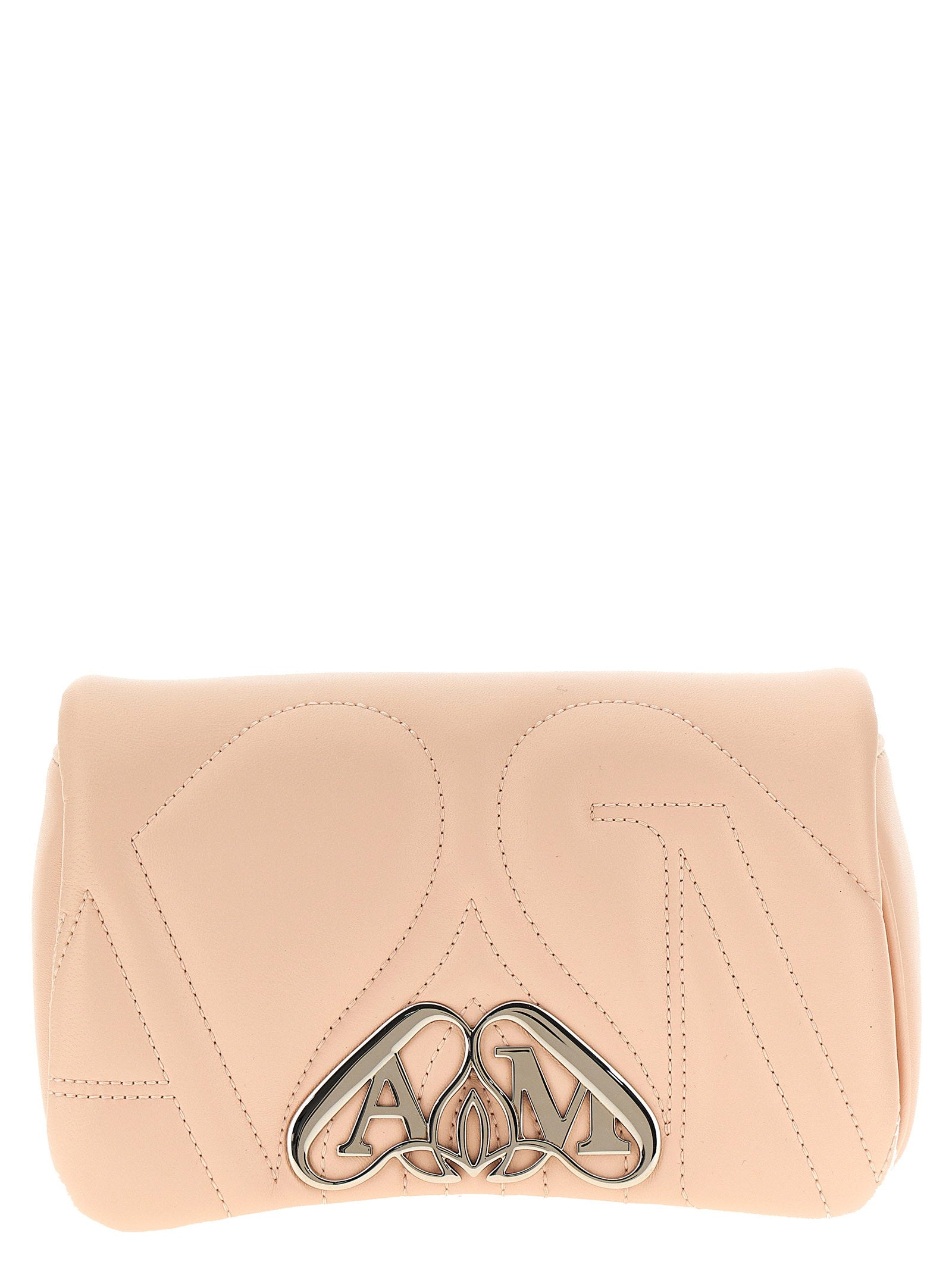 Alexander McQueen The Mini Seal Crossbody Bag Beige