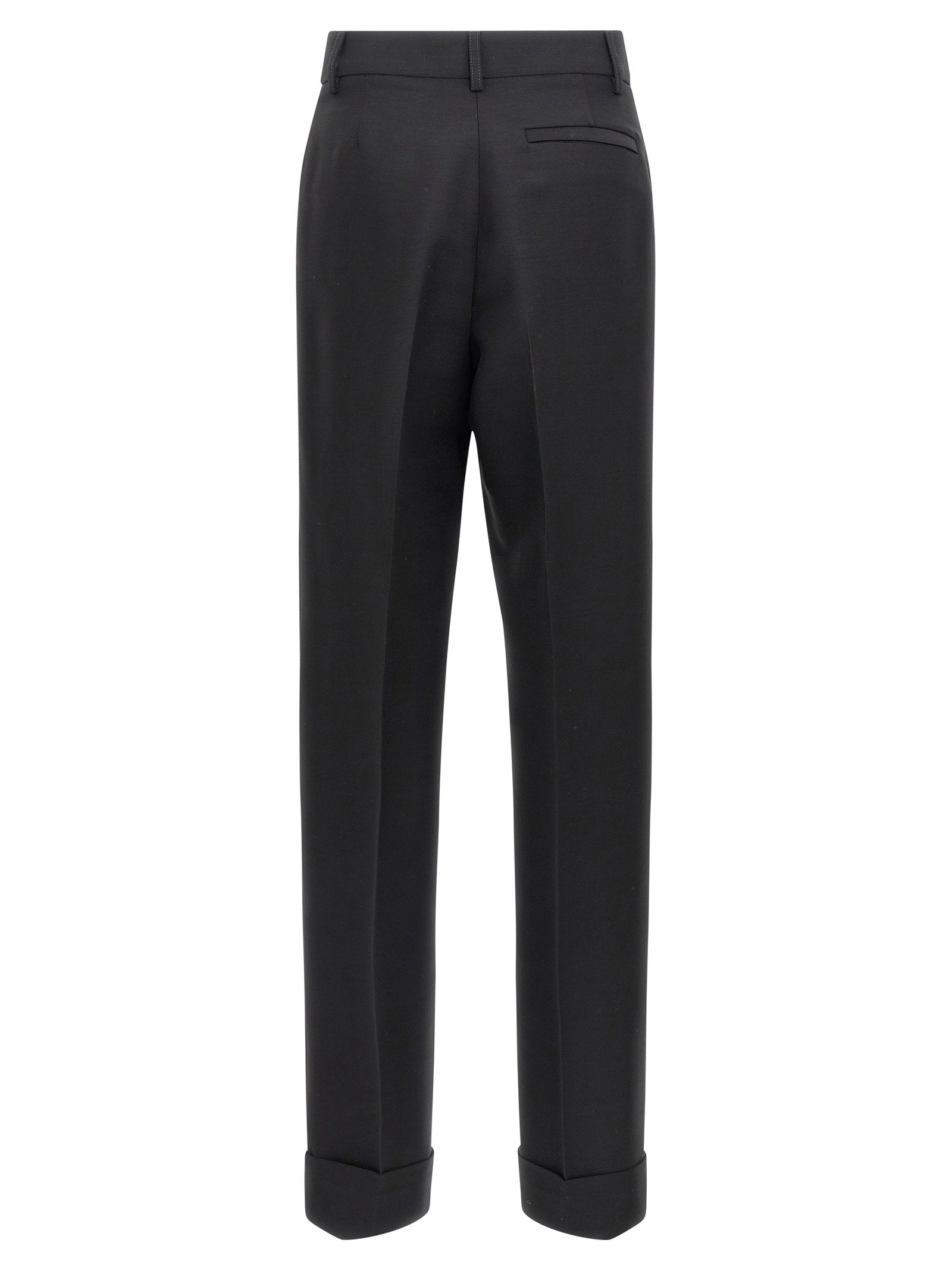 Ferragamo Stretched Pleated Trousers Black