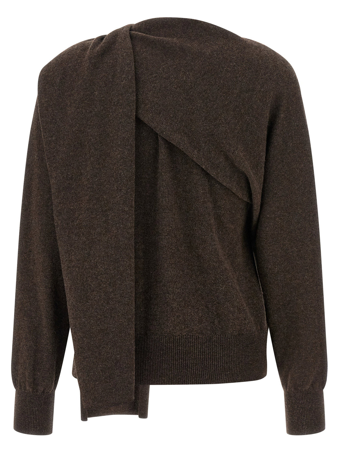 Ferragamo Scarf Cardigan Brown