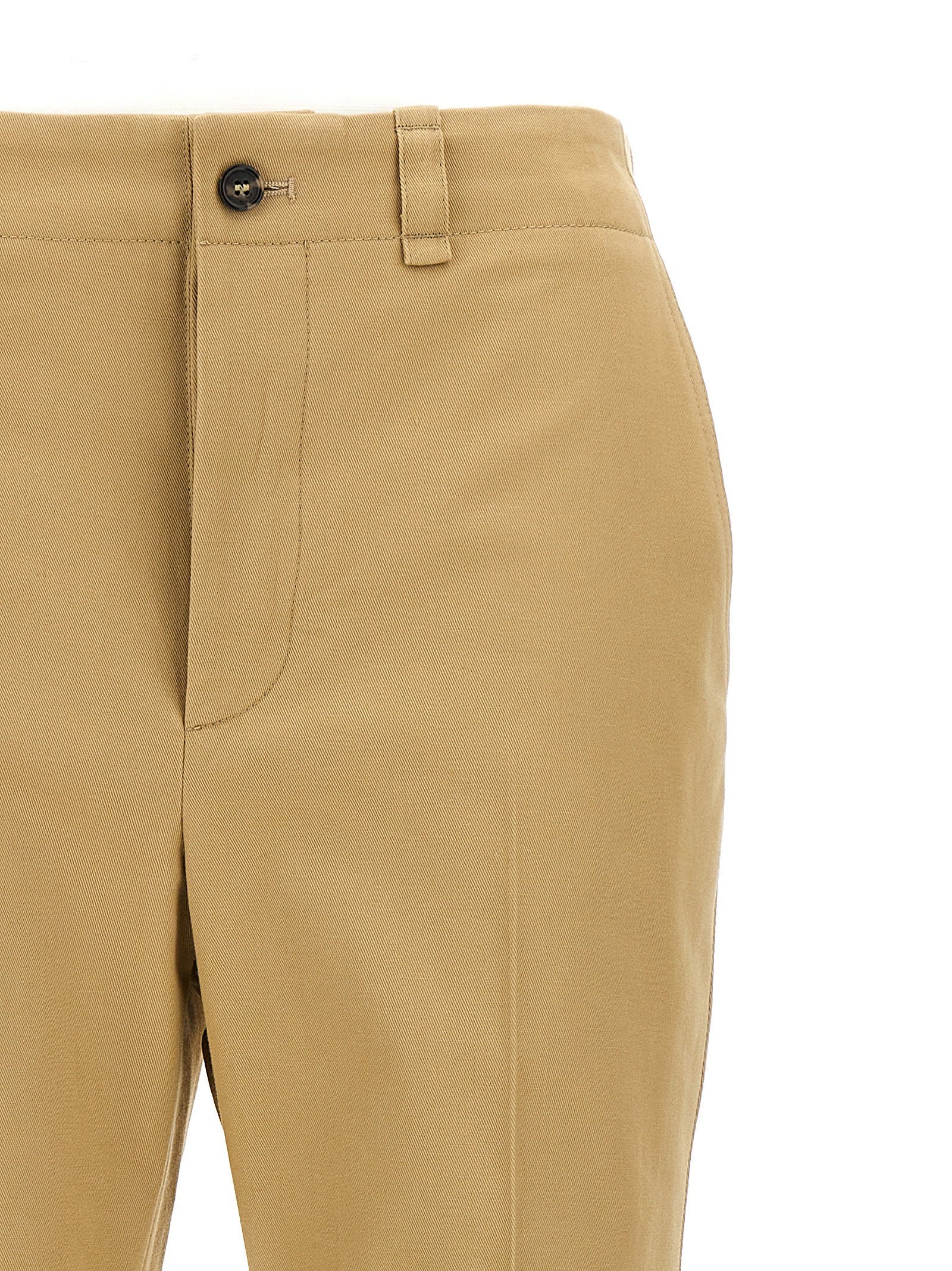 Saint Laurent Drill Pants Beige