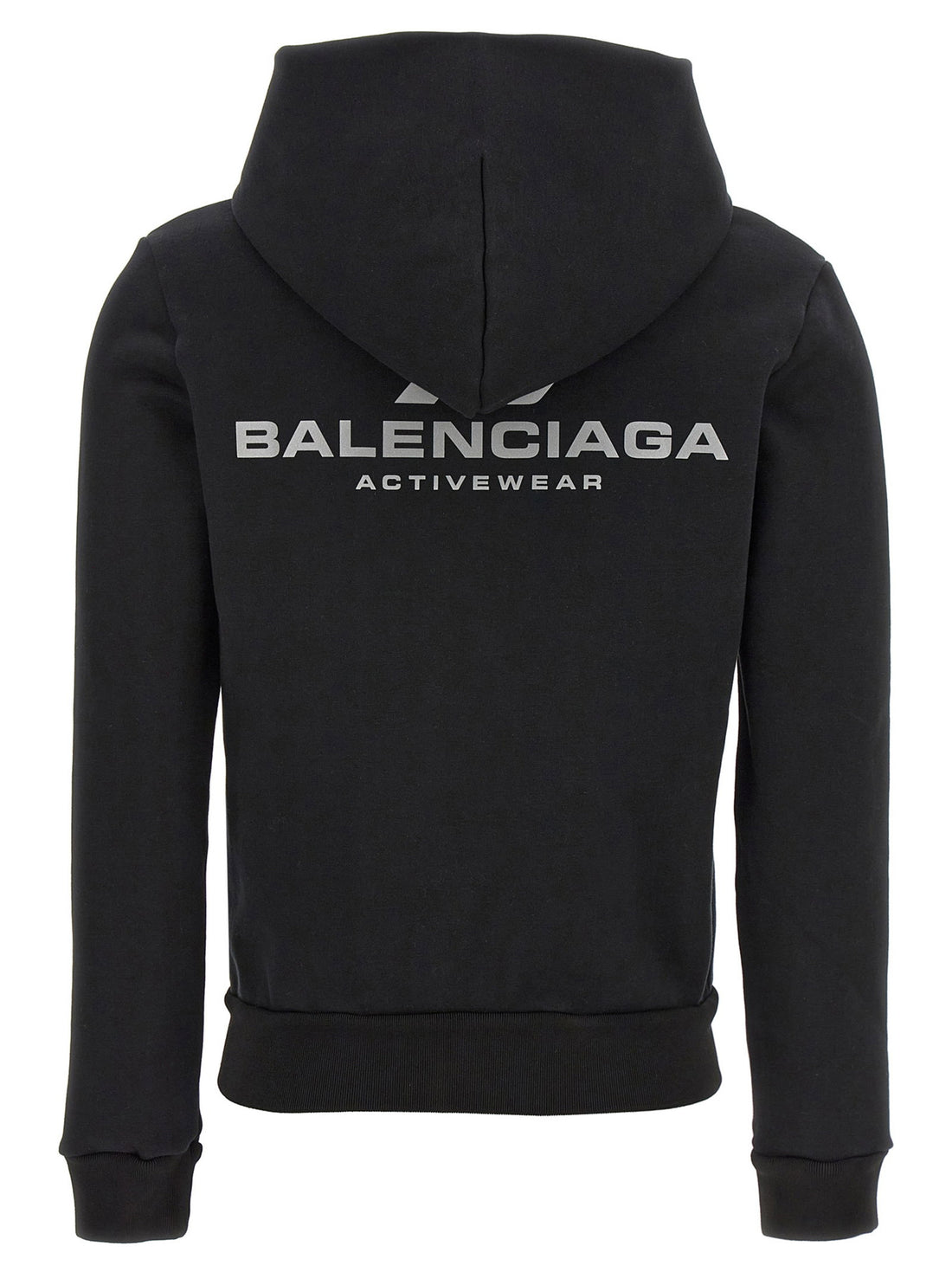 Balenciaga Logo Print Hoodie Black