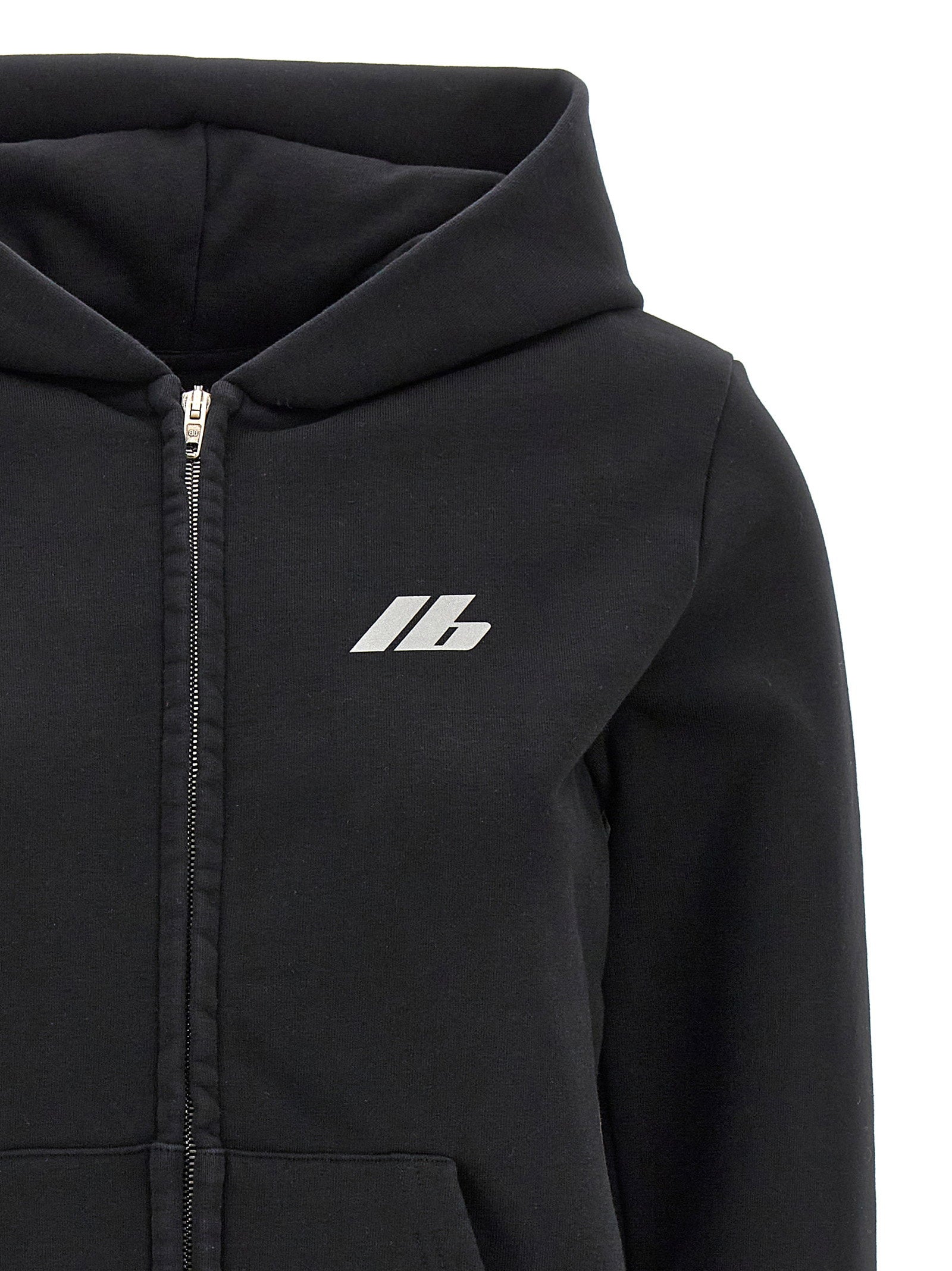 Balenciaga Logo Print Hoodie Black