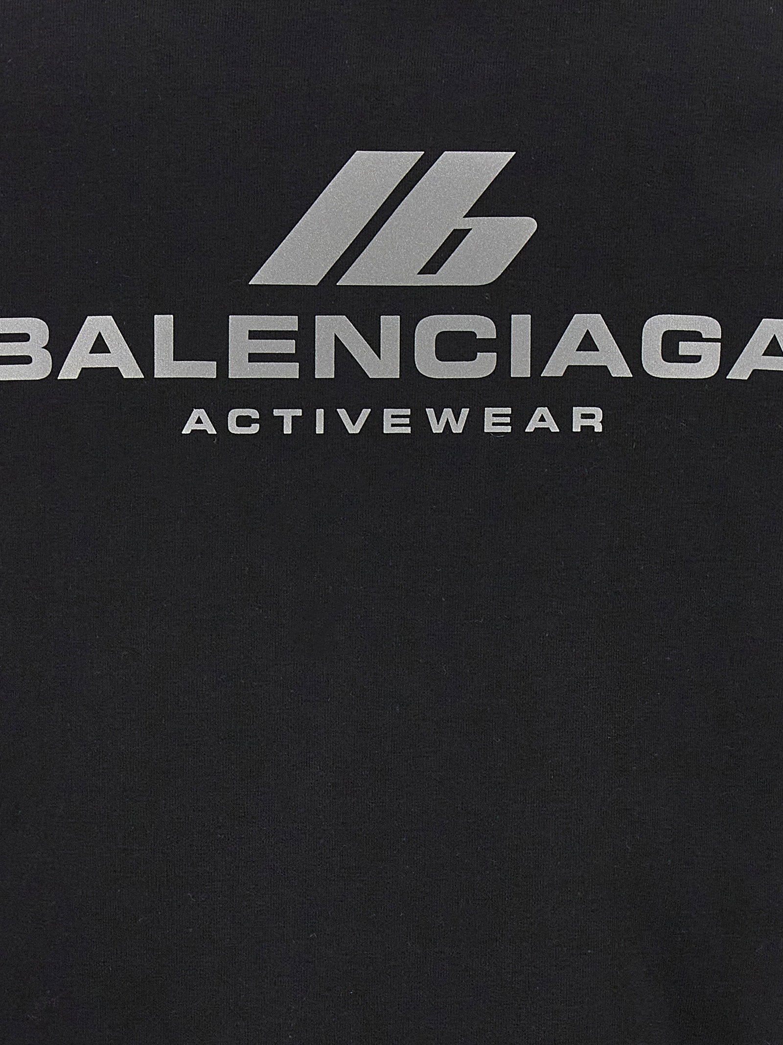 Balenciaga Logo Print Hoodie Black