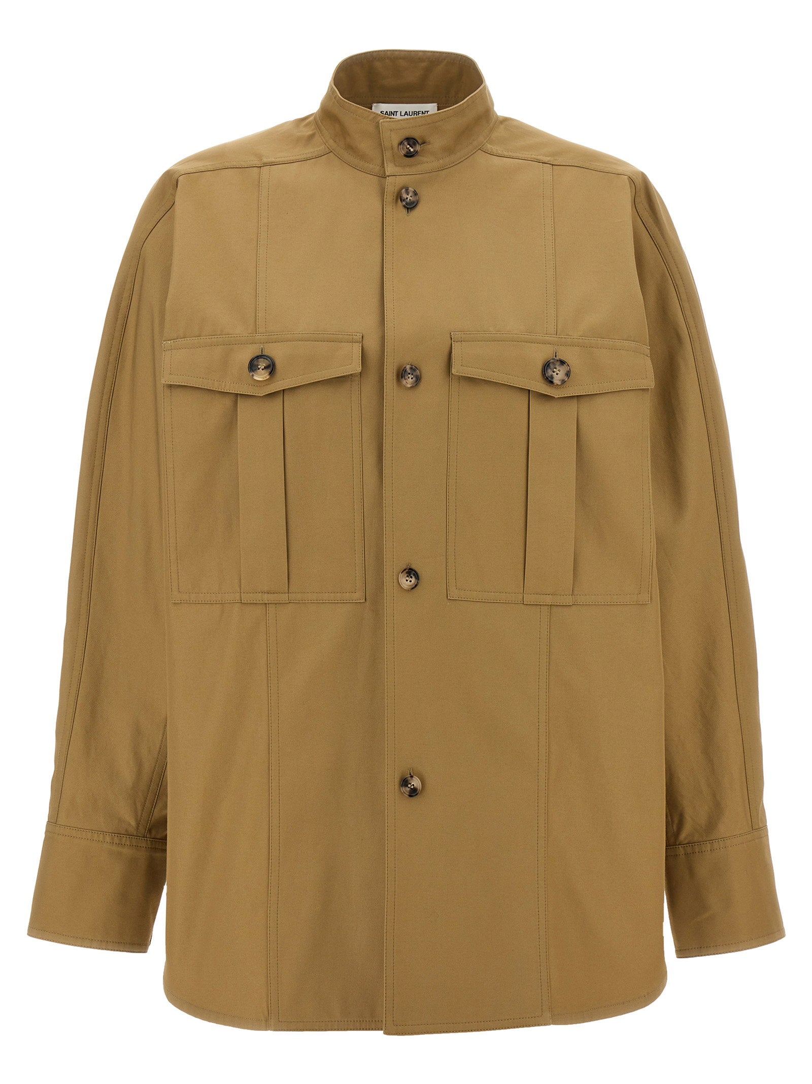 Saint Laurent Saharienne Shirt Beige