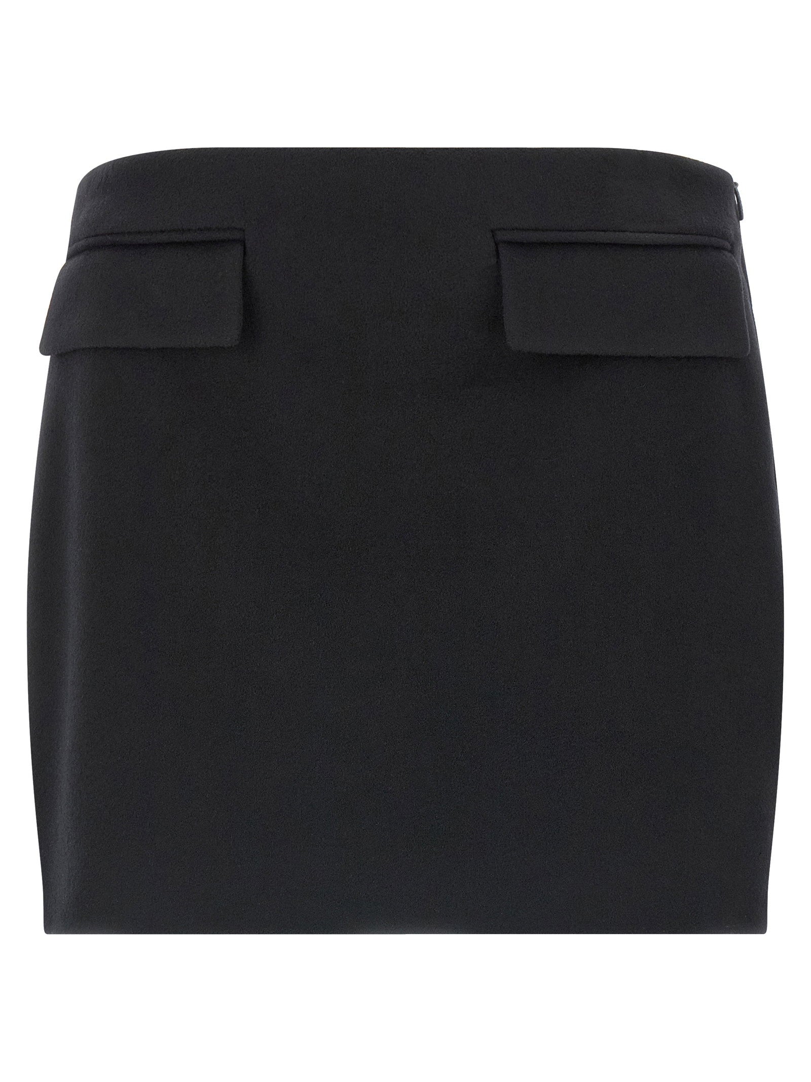 Ferragamo Cashmere Wool Skirt Black