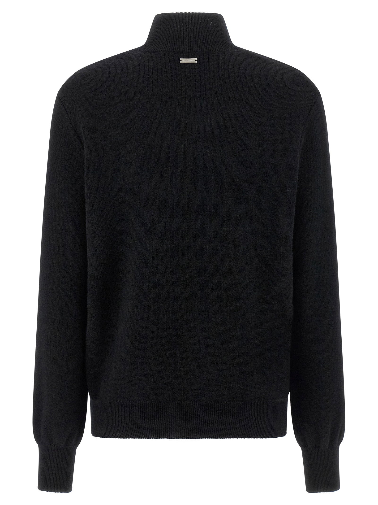 Ferragamo Floral Insert Sweater Black