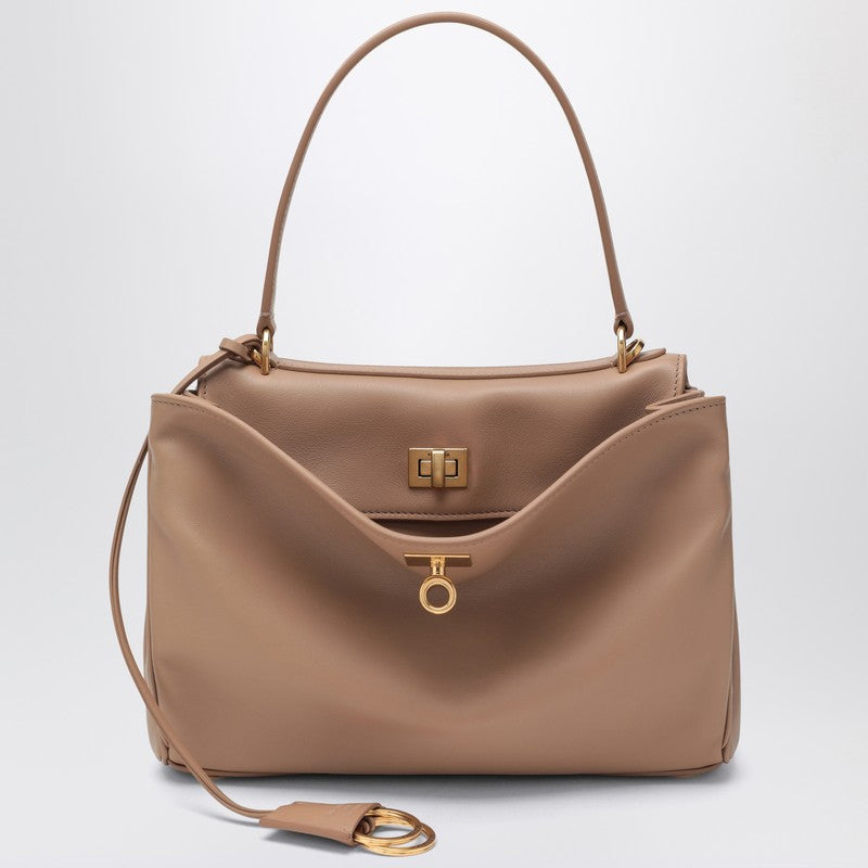 Balenciaga Small Rodeo smooth leather bag in milk beige