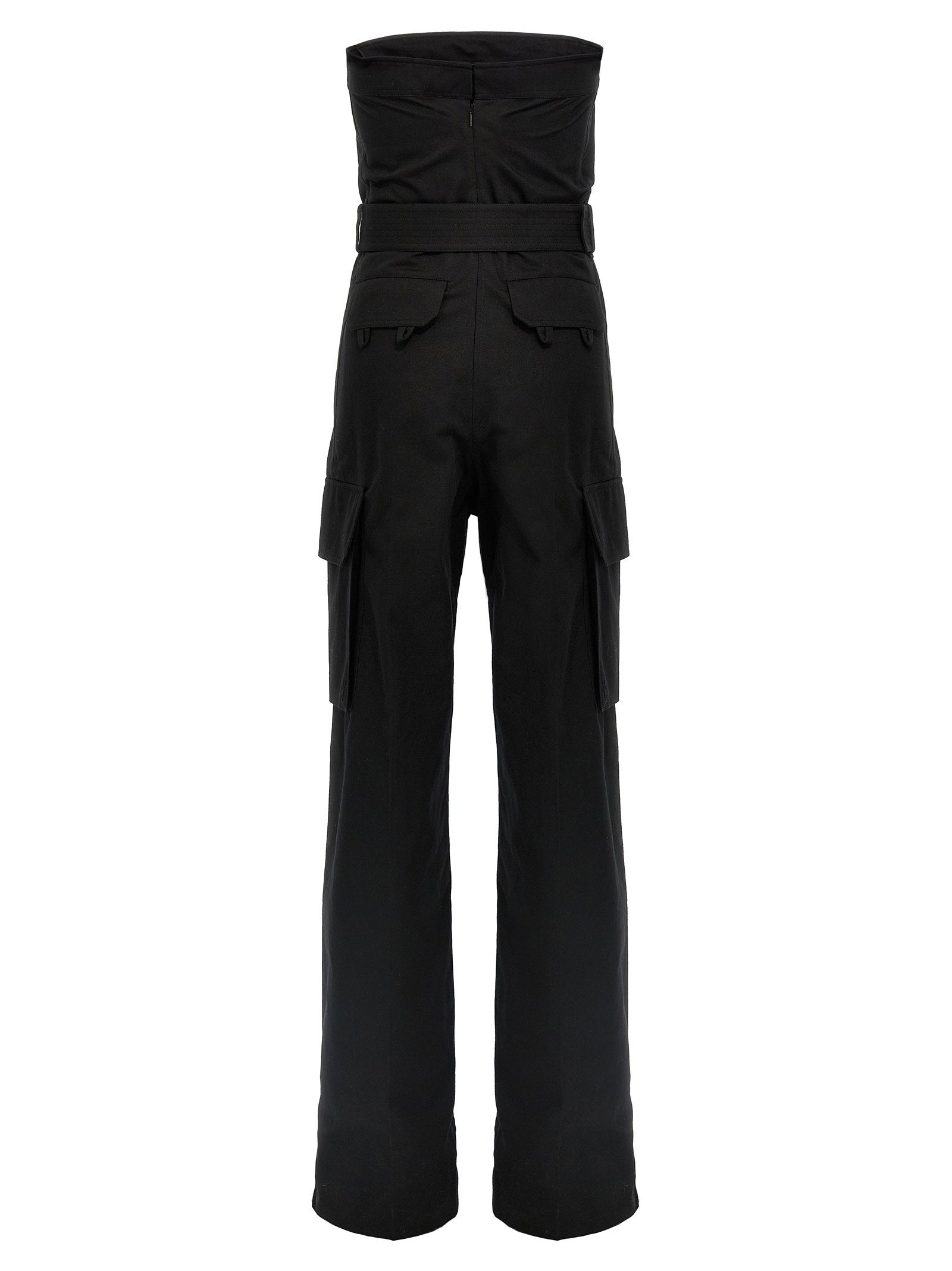 Saint Laurent Cassandre Bustier Jumpsuit Black