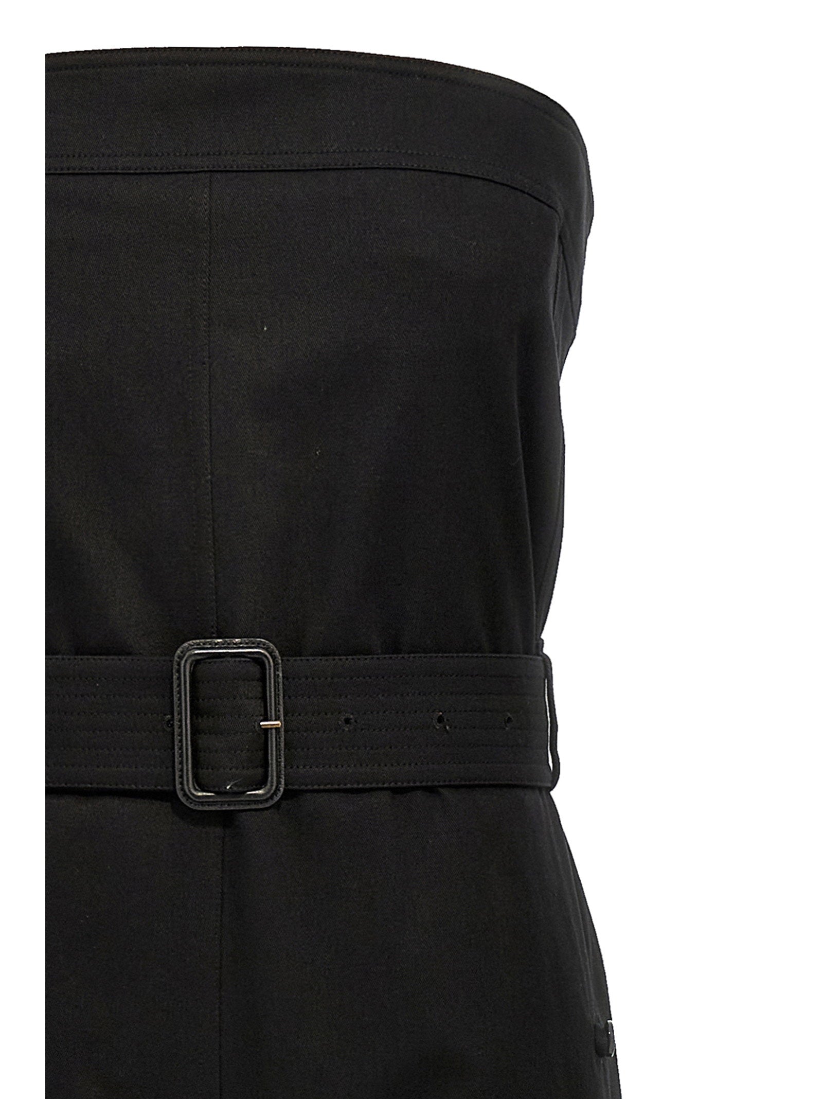 Saint Laurent Cassandre Bustier Jumpsuit Black