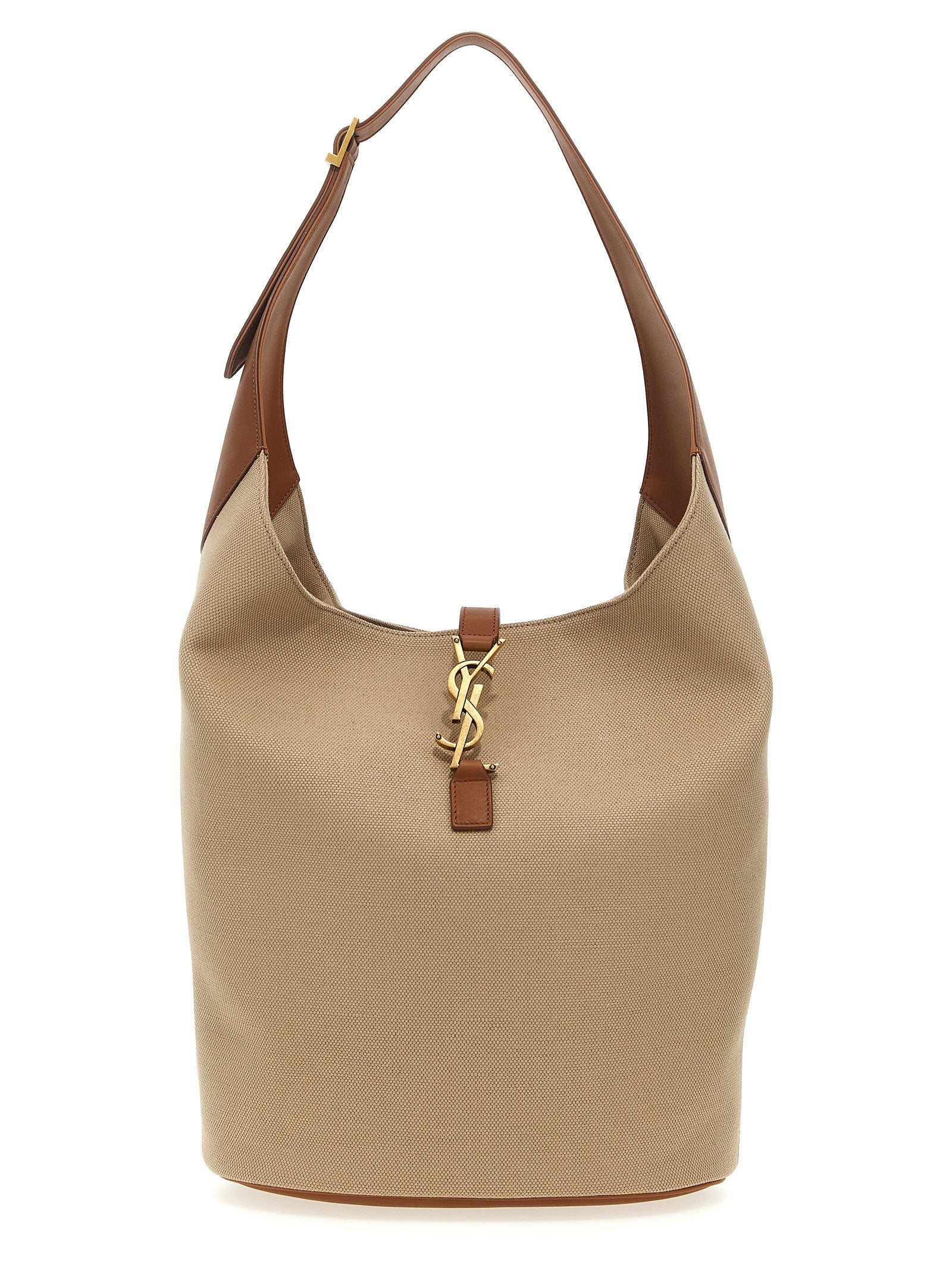 Saint Laurent Le 5 à 7 Hobo Shoulder Bag Beige