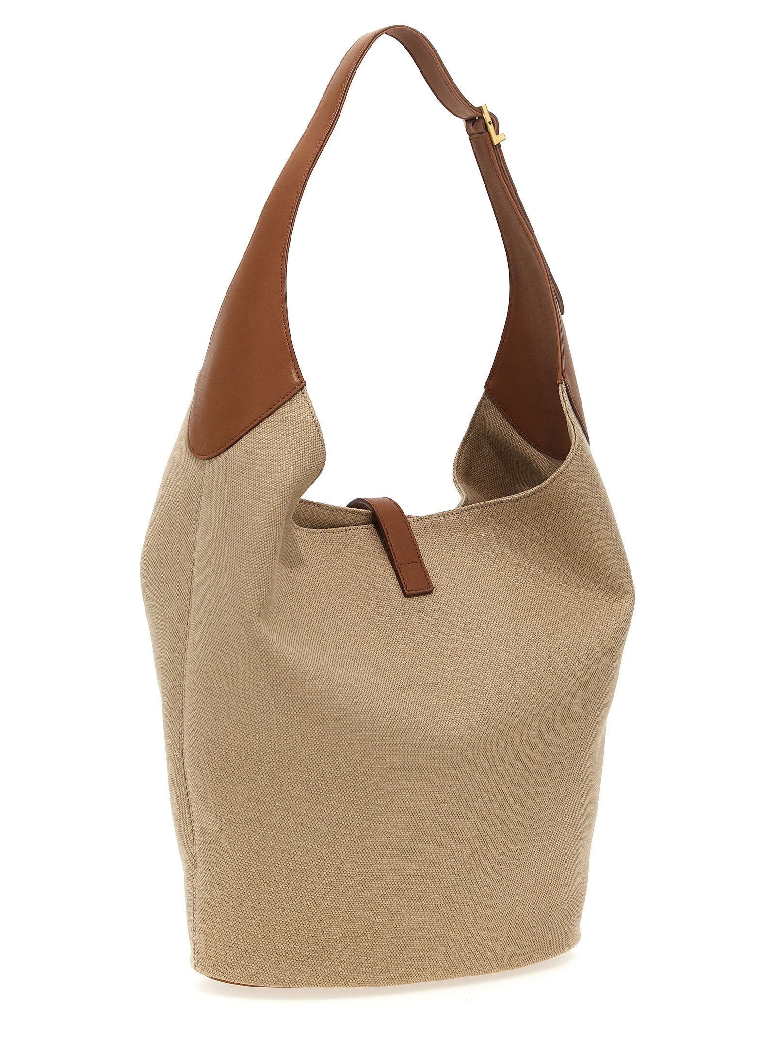 Saint Laurent Le 5 à 7 Hobo Shoulder Bag Beige