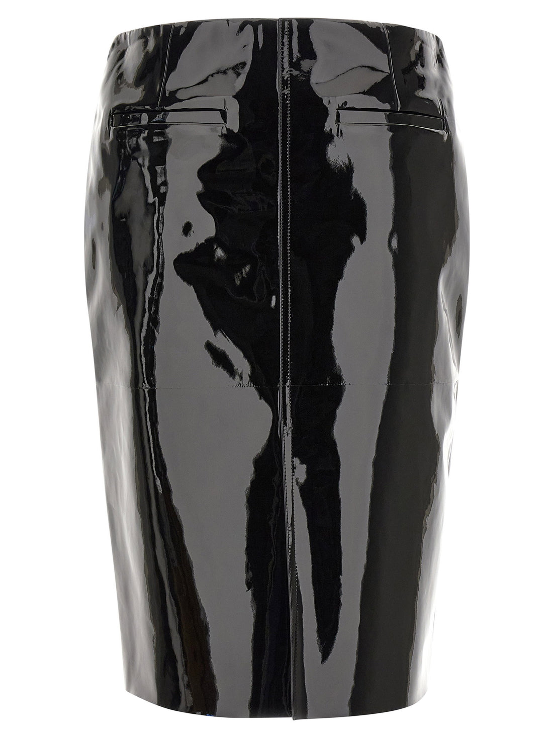 Ferragamo Patent Skirt Black
