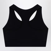 Balenciaga Black Matt Nylon-Blend Sleeveless Top with Reflective Logo Black