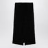 Balenciaga Black Tweed Midi Skirt with Asymmetric Hemline Black