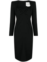 Roland Mouret Pre Sweetheart-Neckline Wool Midi Dress Black Black