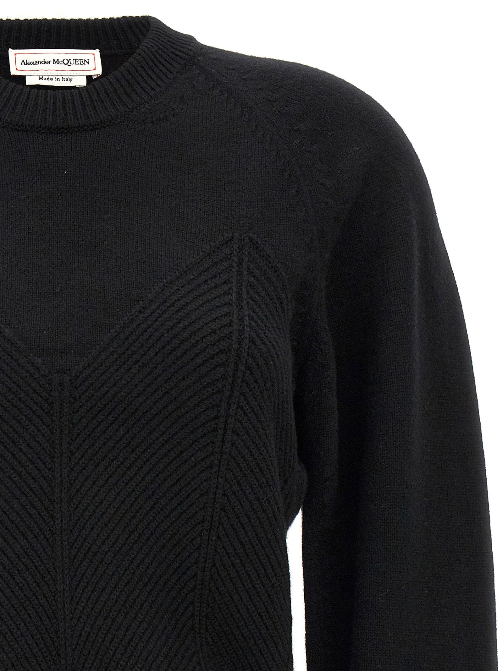 Alexander McQueen Chevron Corset Sweater Black