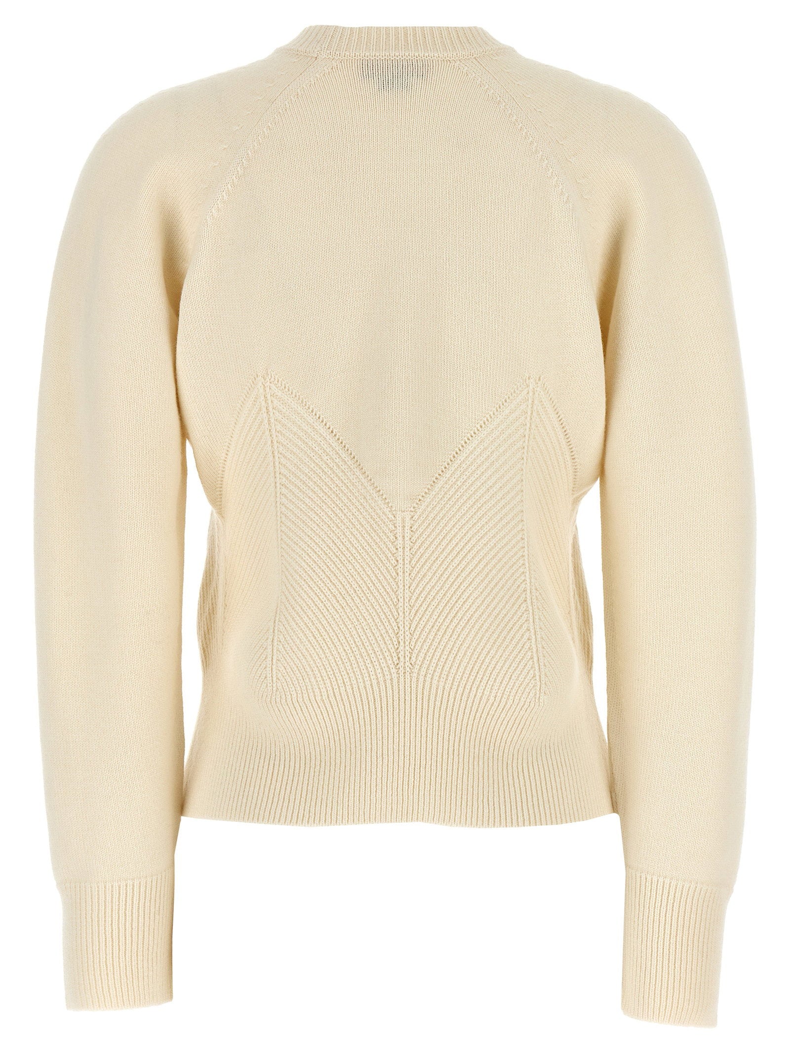Alexander McQueen Chevron Corset Sweater White