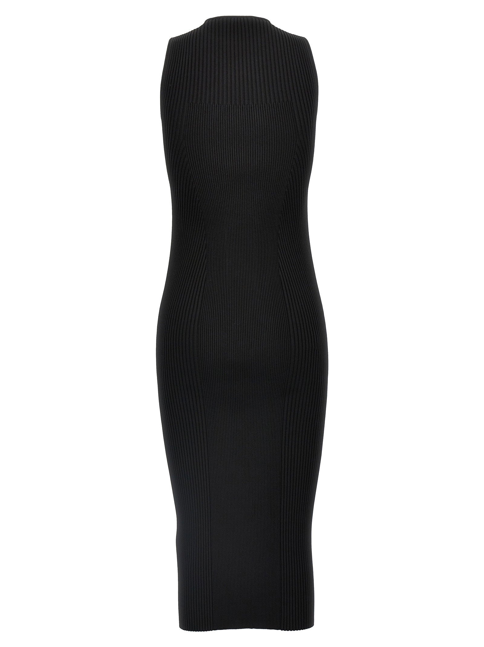 Alexander McQueen Ribbed Knit Dress Black