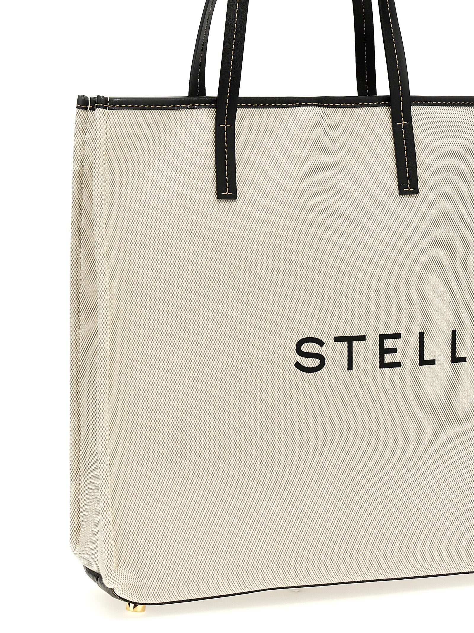 Stella Mccartney Logo Shopping Bag Beige