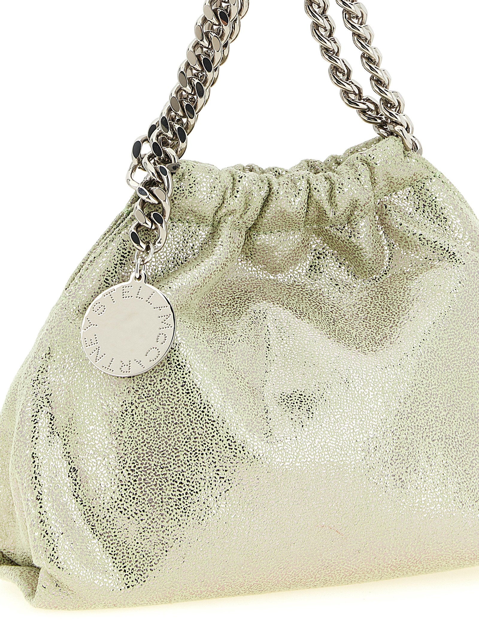 Stella Mccartney Falabella Mini Drawstring Handbag Green