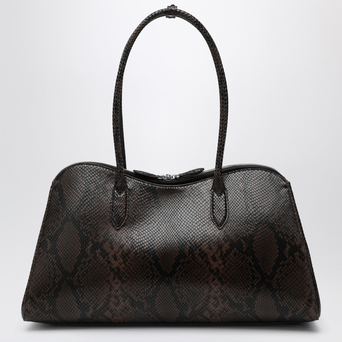 Stella McCartney Espresso Snake-Effect Ryder Tote Bag Brown