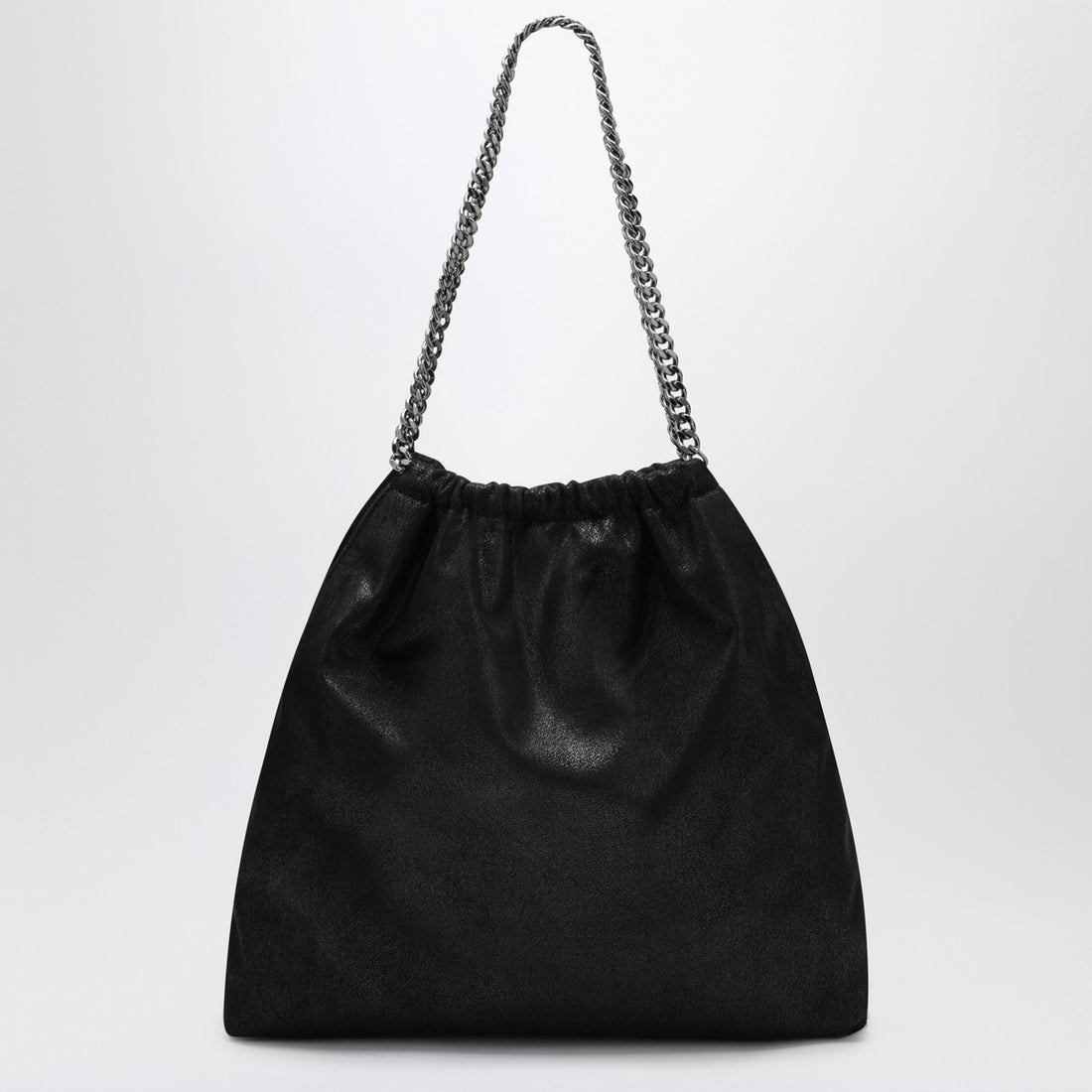 Stella McCartney Falabella black eco-leather drawstring shoulder bag black