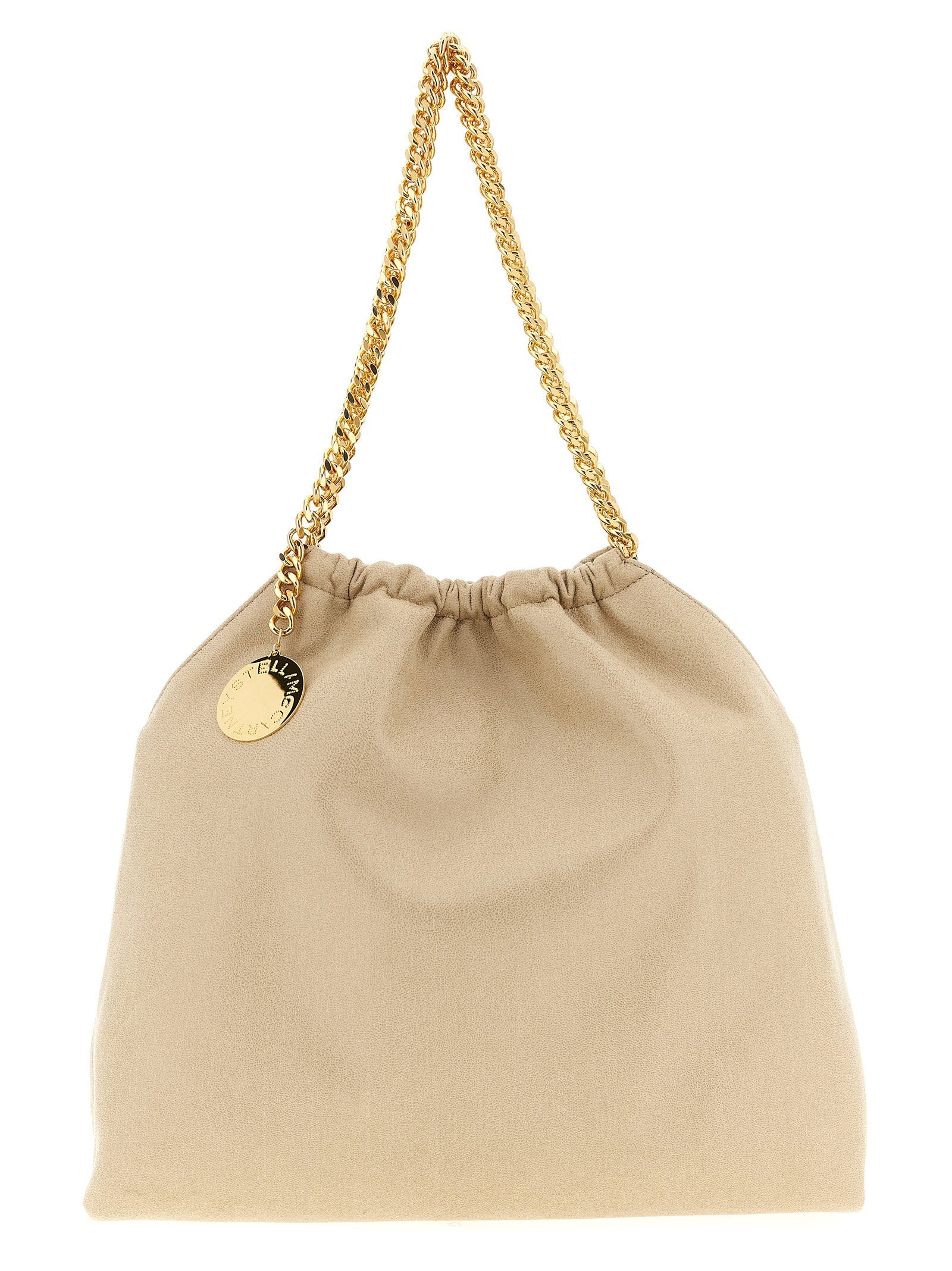 Stella Mccartney Falabella Drawstring Shoulder Bag Beige