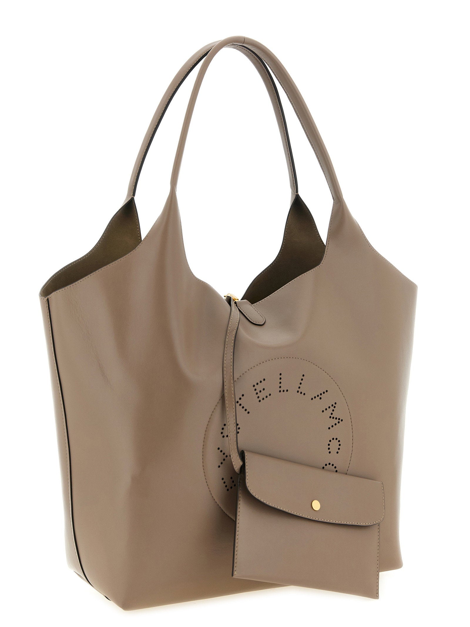 Stella Mccartney Logo Reversible Shopping Bag Gray