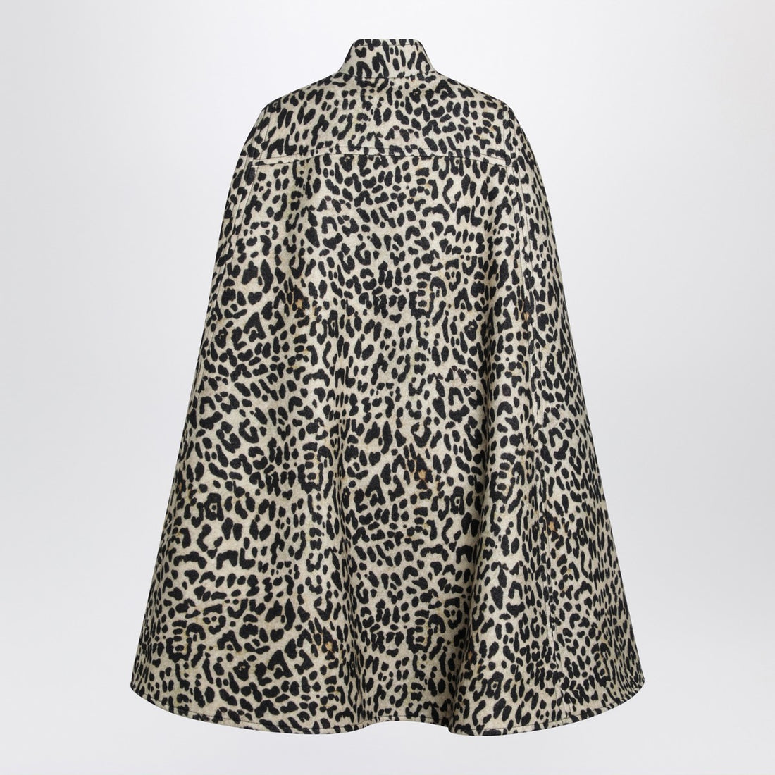 Valentino Animal-Print Wool Cape Multicolor