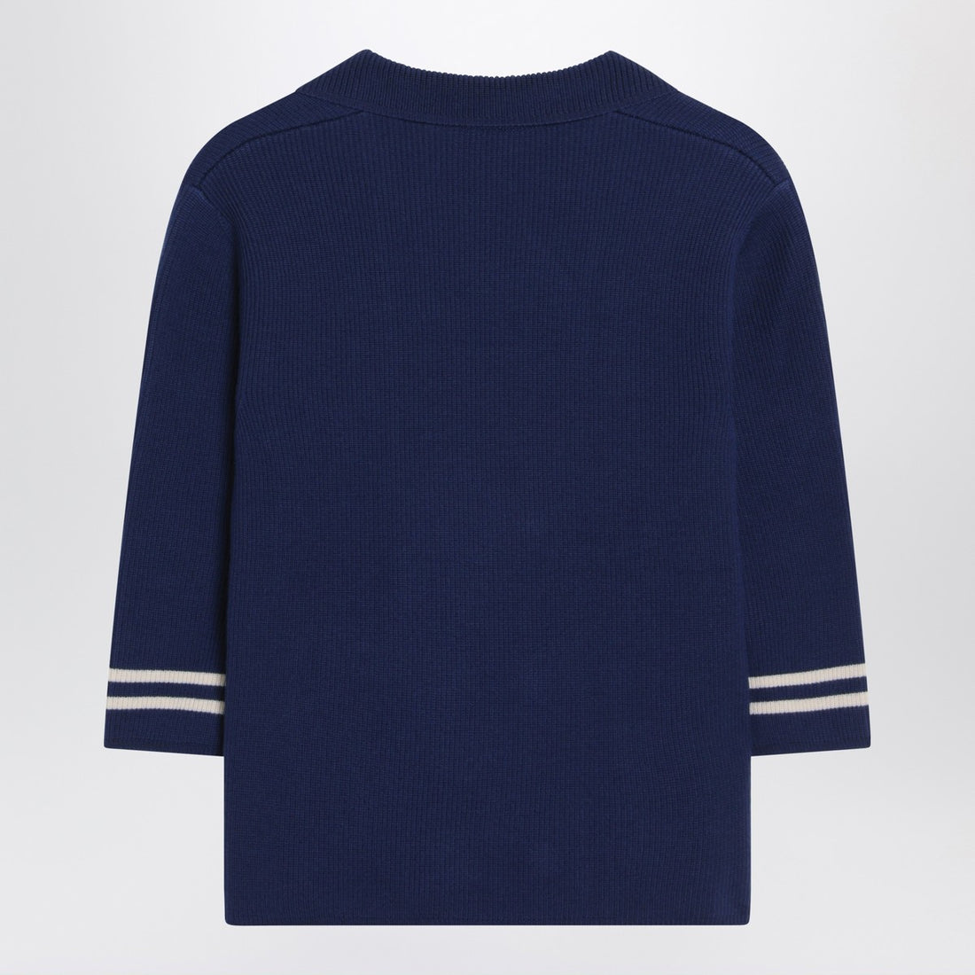 Valentino Double-Breasted Wool Cardigan with Contrasting Details Blue Blue