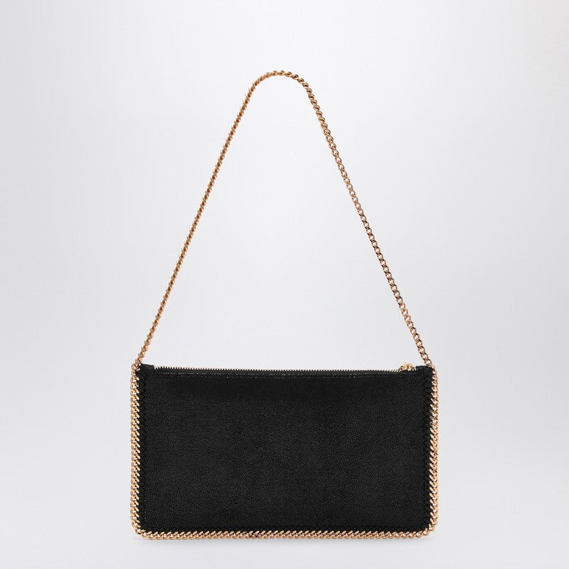 Stella McCartney Falabella Matte Black Vegan Clutch Shoulder Bag Black