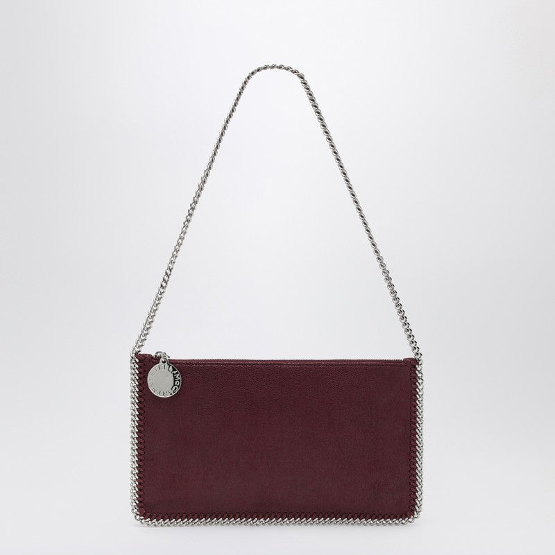 Stella McCartney Falabella Plum Vegan Shoulder Clutch Bag Burgundy