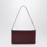 Stella McCartney Falabella Plum Vegan Shoulder Clutch Bag Burgundy