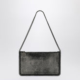 Stella McCartney Falabella Ruthenium Metallic Clutch Shoulder Bag Black