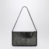 Stella McCartney Falabella Ruthenium Metallic Clutch Shoulder Bag Black