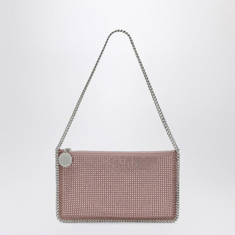 Stella McCartney Falabella Pink Rhinestone-Embellished Clutch Shoulder Bag Pink