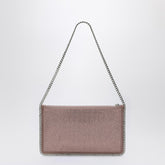 Stella McCartney Falabella Pink Rhinestone-Embellished Clutch Shoulder Bag Pink