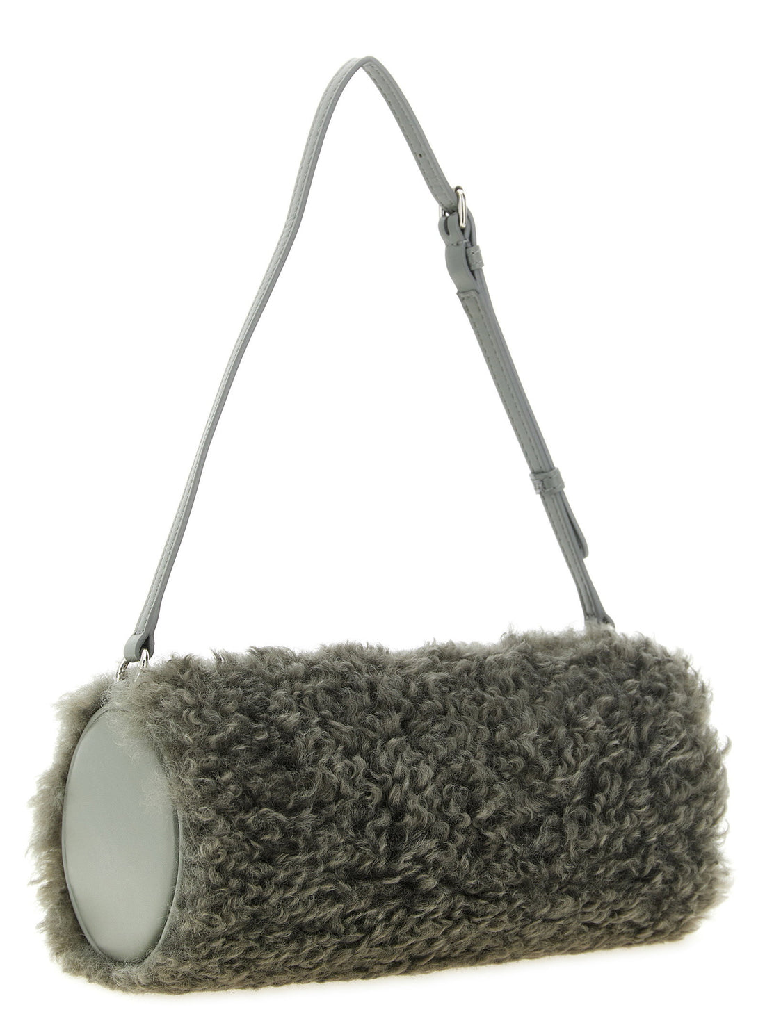 Stella Mccartney Shearling Clutch Gray